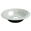 P107W Style C Small Heavy Duty White Porcelain Drip Bowl