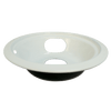 P107W Style C Small Heavy Duty White Porcelain Drip Bowl