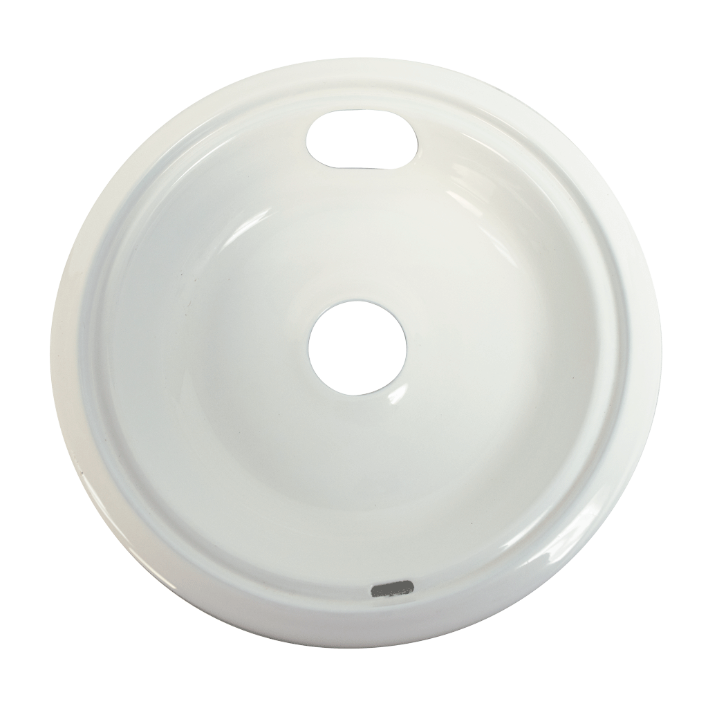 P108W Range Kleen Style C Large Heavy Duty White Porcelain Replacement Drip Pans