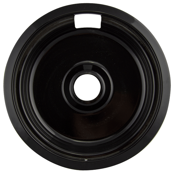 P109102X Style F 2 Pack Heavy Duty Black Porcelain Drip Pans Range Kleen
