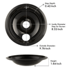 P119204XN Style B 4 Pack Heavy Duty Black Porcelain Drip Bowls Range Kleen