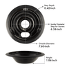 P179802XCD5 Style C 2 Pack Heavy Duty Black Porcelain Drip Bowls Range Kleen