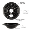 P179 Style C Small Heavy Duty Black Porcelain Drip Bowl Range Kleen