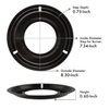 P300 Style G 8.25 Inch Round Heavy Duty Black Porcelain Drip Pan Range Kleen