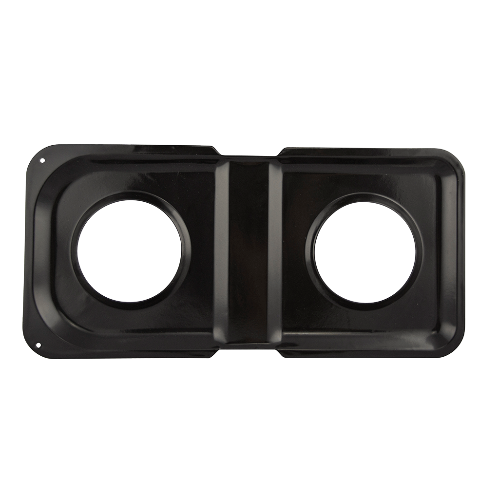 P501 Style K 16.875 x 8.125 Inch Rectangle Black Heavy Duty Porcelain Drip Pan Range Kleen