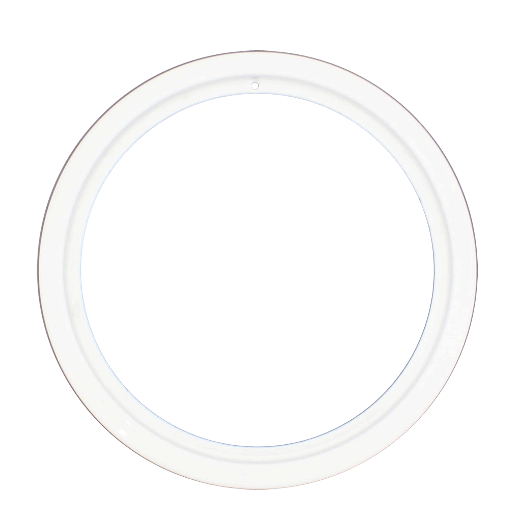 PR8GEW Style D Large Heavy Duty White Porcleain Trim Ring