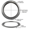 1056RGE8 Style D 8 Pack Heavy Duty Chrome 4 Piece Drip Pans and 4 Piece Trim Rings Range Kleen