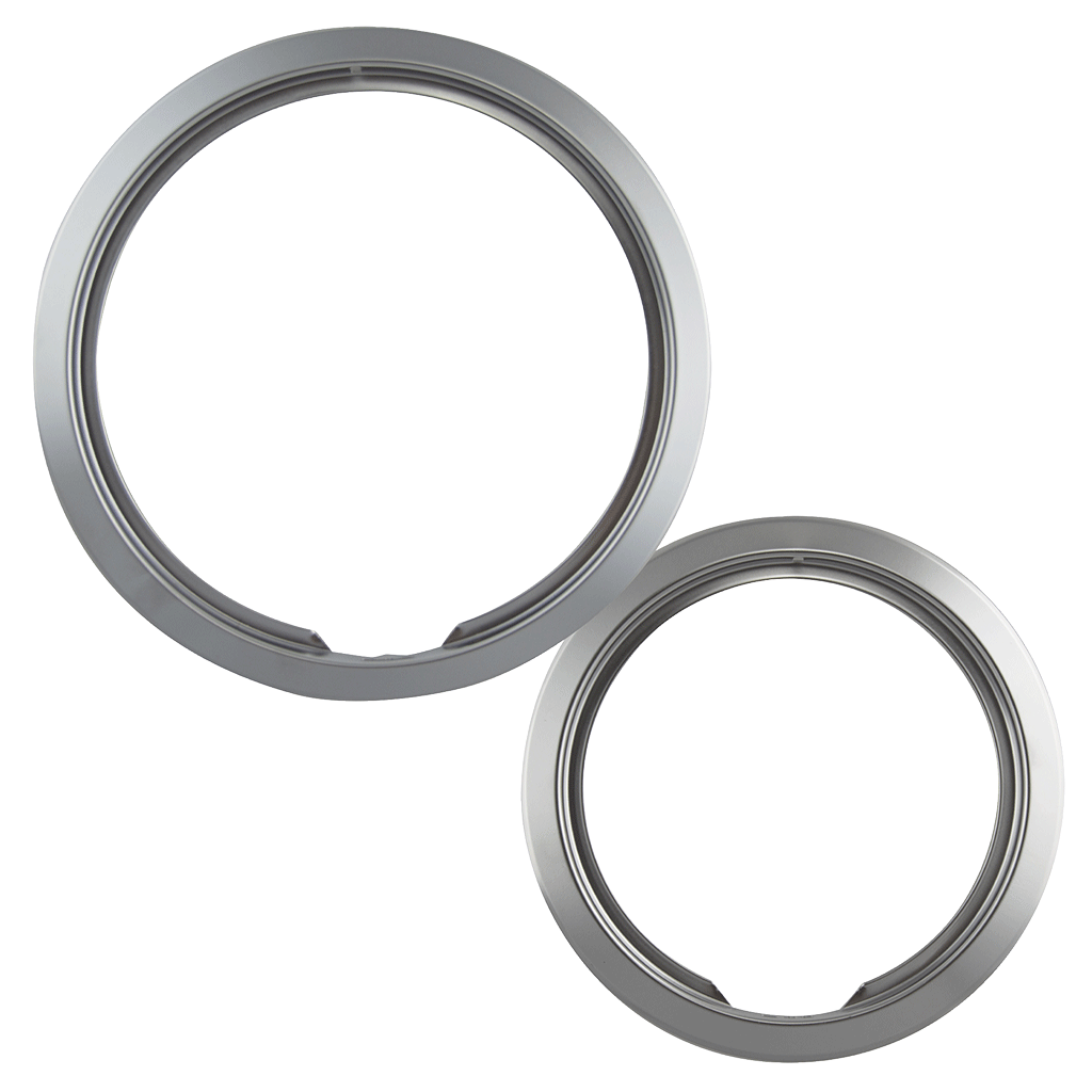 R68U Style E 2-Pack Heavy Duty Chrome Trim Rings Range Kleen