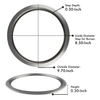 1056RGE8 Style D 8 Pack Heavy Duty Chrome 4 Piece Drip Pans and 4 Piece Trim Rings Range Kleen