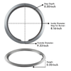 R68-U Style E 2-Pack Heavy Duty Chrome Trim Rings Range Kleen