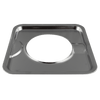 SGP400 Style I 7.75 Inch Square Heavy Duty Chrome Drip Pan Range Kleen