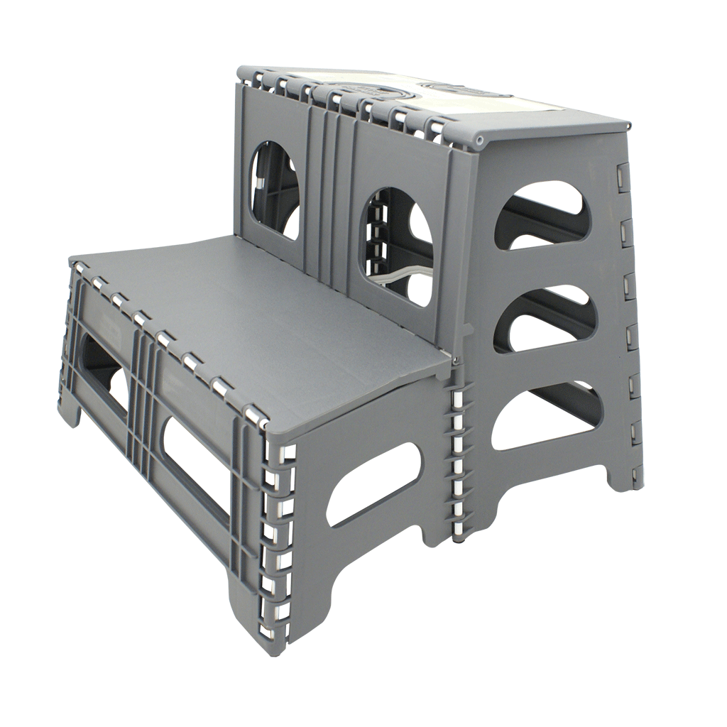 Folding double step stool outlet