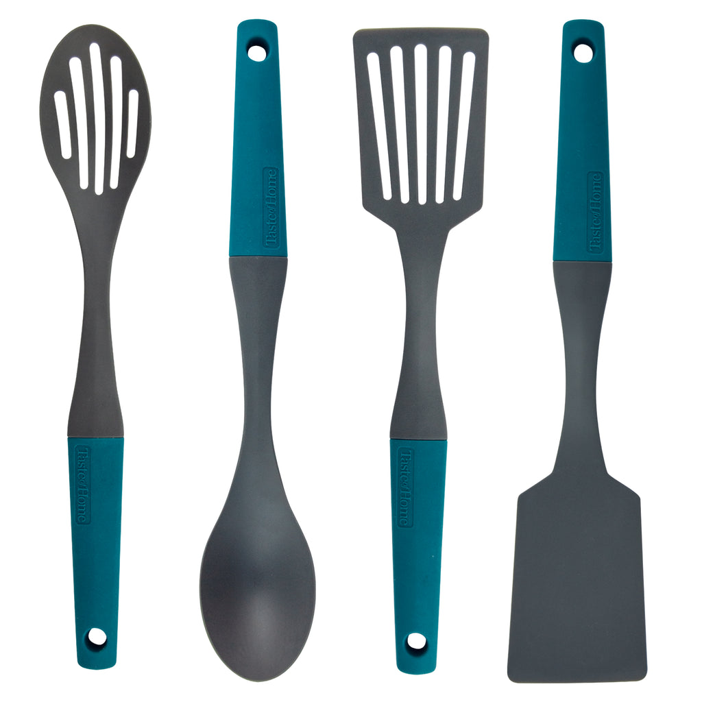 TD1005 4 Piece Nylon Tools Set in Sea Green and Charcoal Gray by Taste of Home