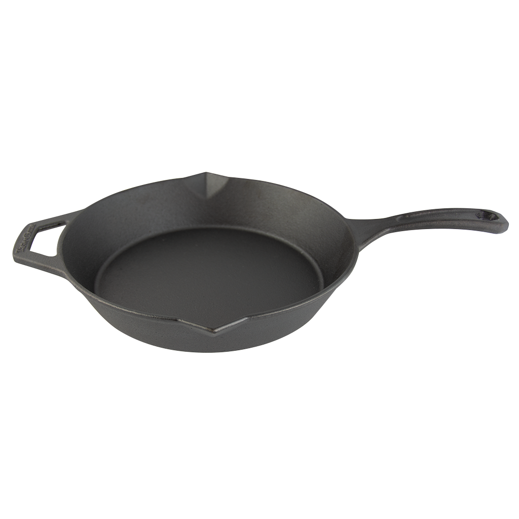MegaChef 10 Inch Round Preseasoned Cast Iron Frying Pan with Handle in  Black - 10 Inch