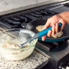 TD1006 9 Piece Kitchen Utensil Set in Sea Green and Charcoal Gray by Taste of Home