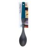 Taste of Home Nylon Spoon featuring Ash Gray head, Sea Green Handle in packaging, front view, on white background
