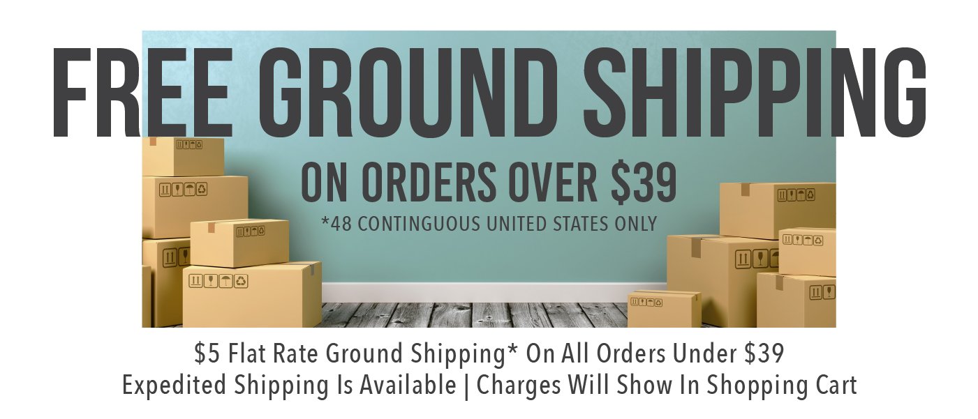 FREE ground shipping on orders over $39